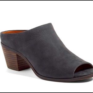 Lucky Brand Black Peep Toe Mules